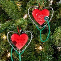 Pendant Necklaces Heart Decoration Stethoscope Caring Love Christmas Gift Durable Easy To Use