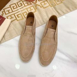 Designer di lusso più venduti LP Loafers Scarpe Loro Open Walk Suede Pianas Stivali Caviglie Donne Fashi