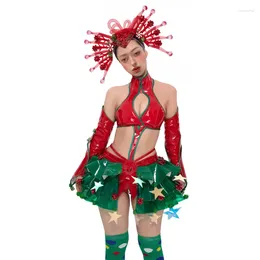 Stage Wear Festival Clothing Women Jazz Dance Costume Nightclub Bar Sexy Gogo Party Rave Outfit Dancer Clothes VDB7804