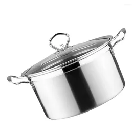 Double Boilers Large Stock Pot Cookware Multi-Function Steamed Soup Stainless Steel Cooking Gifts Steamer Work