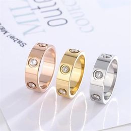 European and American diamond set titanium steel ring couples ring minus sign6mm241S