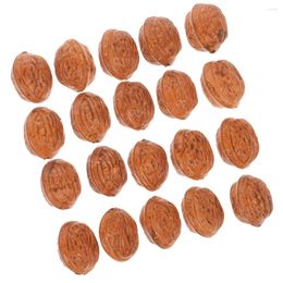 Party Decoration 50 Pcs Artificial Walnut Faux Nuts For Crafts Walnuts Ornaments Plastic Fake