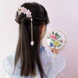 Hair Accessories Ancient Headwear Butterfly Flower Child Children Hairpin Chinese Style Hanfu Comb