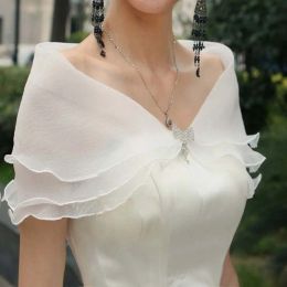 Organza V Neck Ruffles Wedding Jacket Bridal Wraps Wedding Jacket Wedding Bridal Shrug Bridal Jacket Wraps