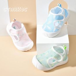 Flat shoes Toddle Mesh Tennis Summer Baby Knit Sneakers Soft Sole Infant Slipon Sport Sandals Cute First Walkers Net Footwear 231216