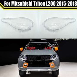 Car Headlight Cover Transparent Lampshade Shell for Mitsubishi Triton L200 2015 2016 2017 2018 Auto Glass Lens Lamp Light Case