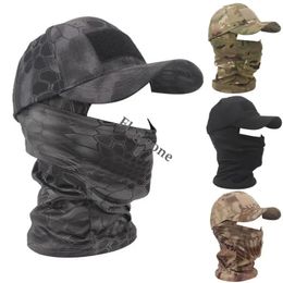 Cycling Caps Masks Tactical Military Hood Hat Summer Sun Protection Army Camouflage Baseball Caps Outdoor Riding Fishing Ski Face Mask Balaclava 231216