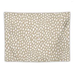 Tapestries Handmade Polka Dot Brush Spots (white/tan) Tapestry House Decoration Wall Mural