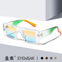 Mens Designer Off Sunglasses OffWhites 2023 New Trendy Arrow Box Round Face Sun glasses Same Style Snowflake Sunglasses