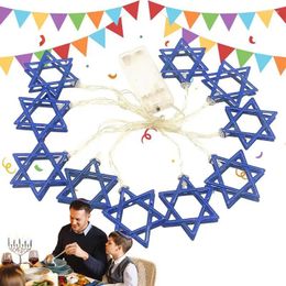 Strings Hanukkah Window Lights LED String For Chanukah Battery Operated Light Decoration Fireplace Bedroom