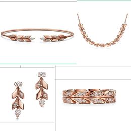 solid 18k gold bangle bracelet for women leaf diamond love designer jewerly couple fashion Wedding Party Jewellery gifts senior brid275b
