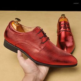 Dress Shoes Men Lace Up Brand Business Casual Slip On Leather Loafers Plus Size 48 Wedding Party