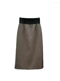 Skirts Zipper Long Half Skirt Fashion Personality Comfortable Atmosphere Versatile 2024 Fall And Winter 1129