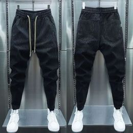 Men's Pants Black Stripe Jogger Sweatpants Men Outdoor Casual Skinny Harem Streetwear High Quality Designer Trousers 231216