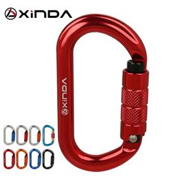 Climbing Harnesses XINDA Otype lock buckle Automatic Safety Master Carabiner Multicolor 5500lbs Crossing hook Rock Mountaineer Equipment 231216