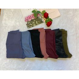 nice Lycra fabric Natural ventilation Solid Color Women yoga pants High Waist Sports Leggings Lady Sports Trousers red black
