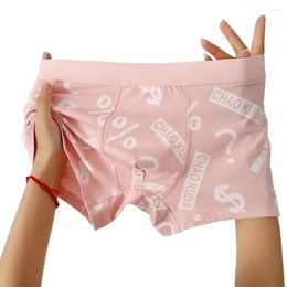 Underpants Men Cotton Comfortable Soft Boxer Panties Casual Printed Loose Shorts Sport Sexy Pouch Underwear Home Wear