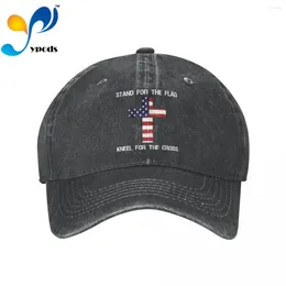 Ball Caps Patriotic Stand For The Flag Kneel Cross Denim Baseball Cap Snapback Hats Hat Men Women Casquette