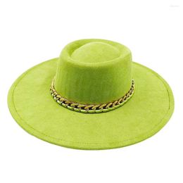 Berets Nubuck Leather Fedora Hatcolored Panama Top Hat Retro Fashion Concave Convex Topmen's And Women's Felt