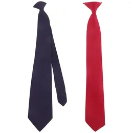 Bow Ties 2 Pcs Tie Neckties For Men Clip Men's European And American Mens On Polyester Student