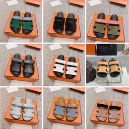 DESIGNERS slippers luxury sandals women slipper genuine women for slides leather slipper mens beach gladiator sandal summer brand genuine slide leather flat shoes