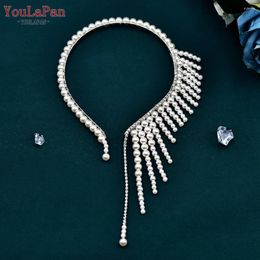 Pendant Necklaces YouLaPan Pearls Wedding Necklace Elegant Handmade Women Dress Jewelry Accessories Bridal Beaded Necklet Bridesmaid Gift