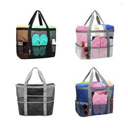 Storage Bags Shoulder Bath Bag Toys Large Capacity Meshs Pockets Multipurpose Nylon Meshes Lightweight Portable Travel Handbag