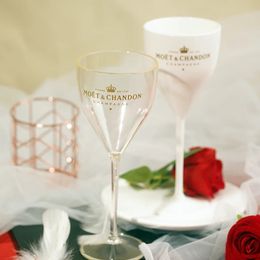 Wine Glasses 265ml Chandon Plastic Beer Cup Red Transparent Set Stemware Bar Party Supplies 231216