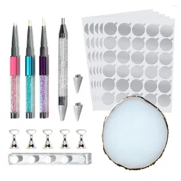 Nail Art Kits DIY Tools Manicure Kit Set Liner Brushes Gem Picker Wax Dotting Pen Practise Display Stand Palette Colour Mixing Holder