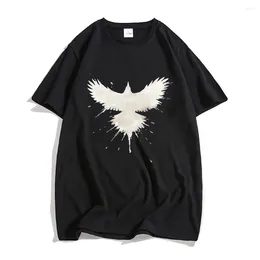 Men's T Shirts Cartoon Bird Pattern 2d Print Summer Men/Women O-Neck T-shirt Casual Cotton Short Sleeve Pullover Fashion Unisex Clothing