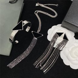 Fashion Love Diamond Necklace Earrings Pearl Designer Earrings Studs Women Jewelry Sets Gift For Party Anniversary305a