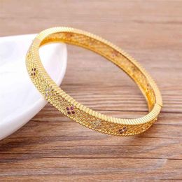 Luxury 14 Styles Famous Brand Jewellery Gold Colour Copper Zircon Bracelets & Bangles Female Hollow Crystal Bangle Gift2787