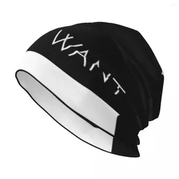 Berets YOU CAN'T ALWAYS GET WHAT WANT Simple Design Knit Hat Rugby Golf Wear Man Women's