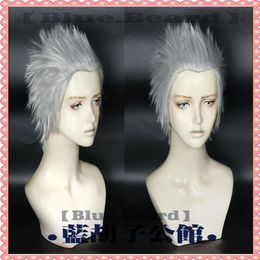 Game Devil May Cry 5 vergil Short Silver Grey Cosplay Wig324R