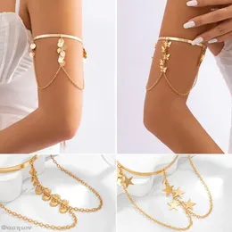 Link Bracelets Open Armband Adjustable Wedding Bridal Metal Chain Bangle Women Jewelry Gift Tassel Arm Bracelet Bangles