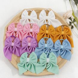 Hair Accessories 10Pcs/Set Girls 4Inch Pigtail Bows Elastic Ties Bands Holders Baby For Infants