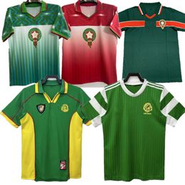 1990 1998 Cameroon retro football jersey 1994 1998 Morocco retro Soccer jersey Customised