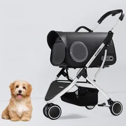 Dog Carrier Pet Cart Outdoor Puppy Cat Foldable And Detachable Travel Essential Large Space Spacecraft