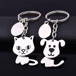 50pcs lot 360-revolving cat keychain cute key ring for women dog key chain key holder portachiavi bag charm 216m