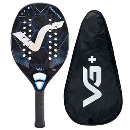 Tennis Rackets Pro Racket Beach Tennis Full/12K/Kevlar Carbon EVA SOFT with Cover Bag Tenis Raquete Beach Tennis 231216