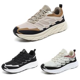 Men Running Shoes Hot Sale Comfort Flat Breathable Lace-Up Brown Black Mens Trainers Sports Sneakers Size 40-44