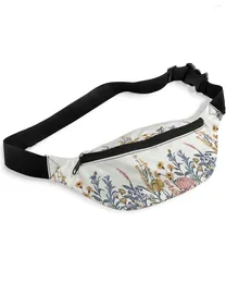 Waist Bags Vintage Wild Flower Retro Plant For Women Man Travel Shoulder Crossbody Chest Waterproof Fanny Pack