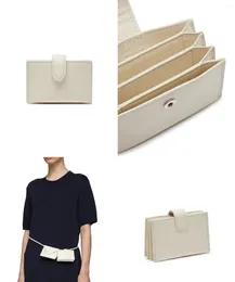 Waist Bags 2023 Mini Zero Wallet Real The Leather Envelope Row Bag High Quality Women Underarm Retro Belt Pickup