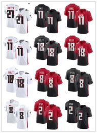 Custom Men Women Youth Atlantafalcons11 Julio Jones 8 Kyle Pitts 97 Grady Jarrett 2 Matt Ryan II 18 Cainridley Football Jersey