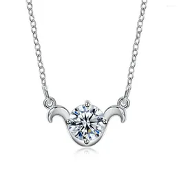 Pendant Necklaces High Quality Charm Woman/girls 925 Silver Jewelry Fashion Sterling Aries Necklace 1pc/lot