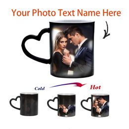 Mugs Personalised Magic Custom Colour Changing Cup Heat Activated Any Image P o Or Text Printed On Mug Dad Mothers Day Gift 231216