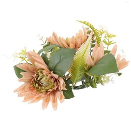 Decorative Flowers Flower Wreaths Rings For Pillars Fake Boho Small Mori Department Tabletop Wedding Party Decoration