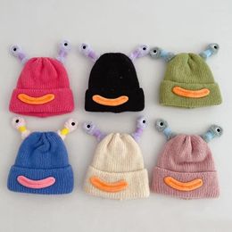 Berets Plush Glow In Dark Antenna Beanie Hat Adult Ear Protect Winter Warmer Christmas Presents For Children Kids J78E