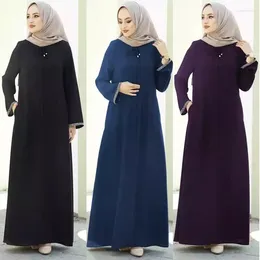 Ethnic Clothing Zip-up Cardigan Robe Dubai Abaya Solid Color Abayas For Women Muslim Dress Turkish Saudi Arabia African Caftan Islam