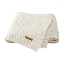 Blankets Solid Colour Plain Knitted Acrylic Infant Boys & Girls Receiving Baby Security Swaddle Wraps For 0-24 Months